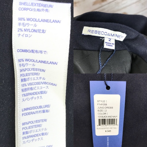 Rebecca Minkoff Juno Cross Back Scissor Hem Dress - Picture 4 of 4